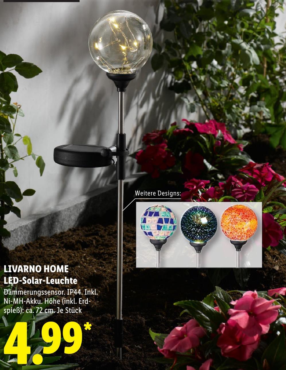 LED-Solar-Leuchte von LIVARNO HOME im aktuellen Lidl Prospekt